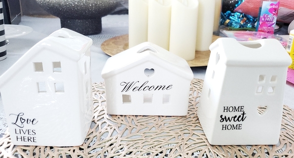 Other - Set of 3 Beautiful ceramic home candle holders